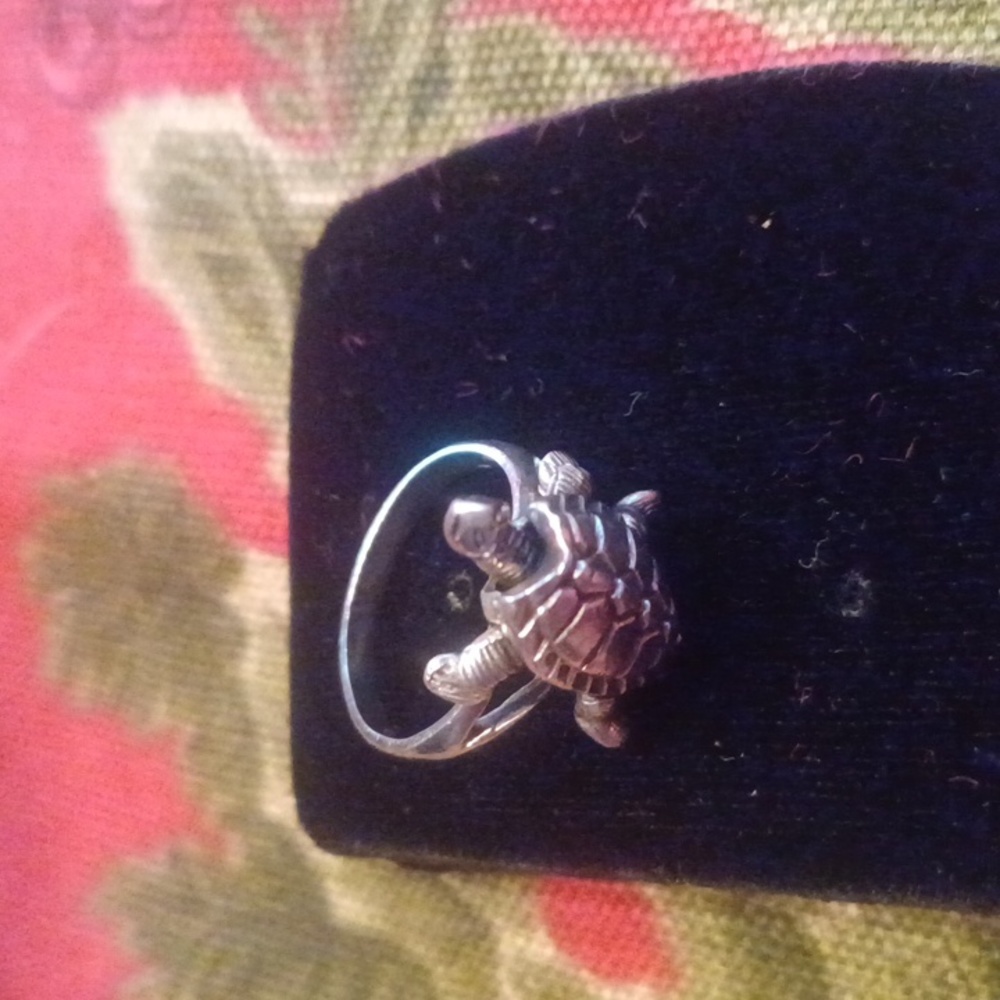 Sterling Silver Turtle Ring - image 2